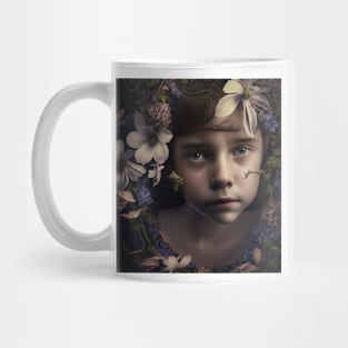 A Young Girl Wearing a Garland of Flowers Mug